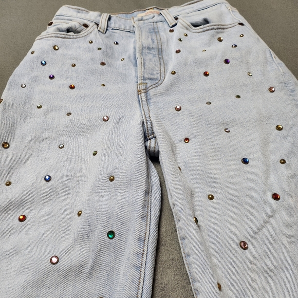 Levi's Denim - Levi's special edition ribcage straight rhinestone jeans size 25 Studed